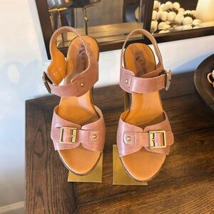 KORKS by Kork Ease Platform Sandals Anna Mocha Leather sandals